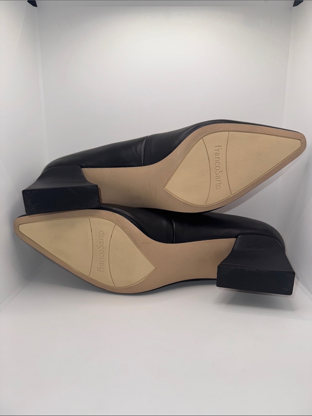 Franco Sarto Samira Leather Heels Pump Women’s 11 Black - Picture 8 of 9